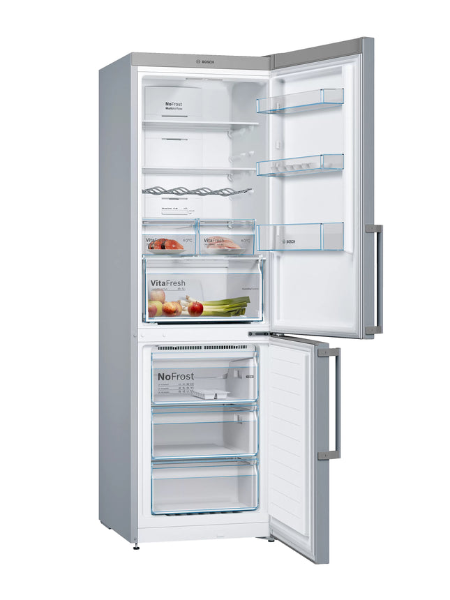 BOSCH 324L COMBI FRIDGE STAINLESS STEEL SERIES 4 - KGN36XI33Z