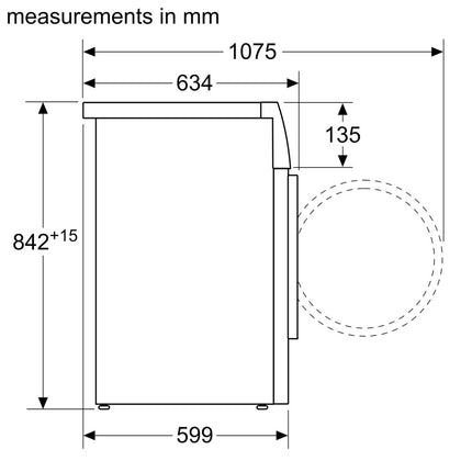 BOSCH 8KG CONDENSER TUMBLE DRYER SERIES 4 - WTM8327SZA