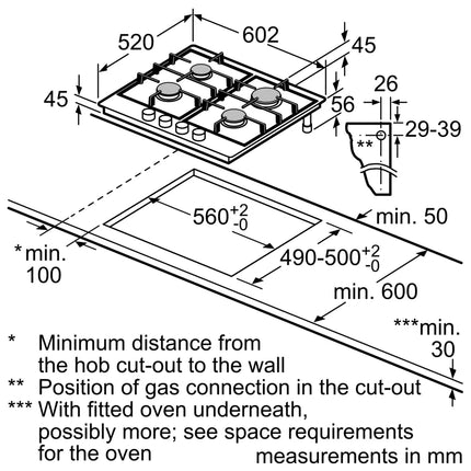 SIEMENS 60CM IQ700 GAS HOB CERAMIC ER6A6PB70Z