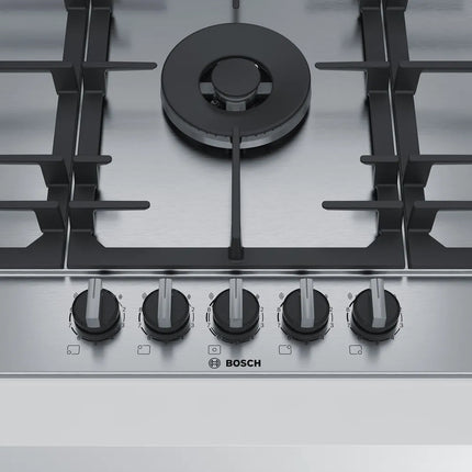 BOSCH 90CM GAS HOB S/STEEL SERIES 6 - PCR9A5B90Z