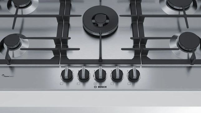 BOSCH 90CM GAS HOB S/STEEL SERIES 6 - PCR9A5B90Z