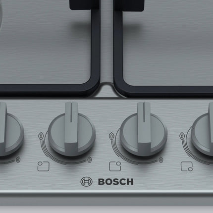 BOSCH 60CM STAINLESS STEEL GAS HOB SERIES 4 - PGH6B5B62Z