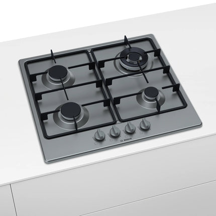 BOSCH 60CM STAINLESS STEEL GAS HOB SERIES 4 - PGH6B5B62Z