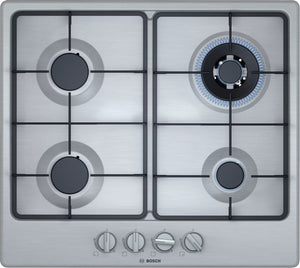 BOSCH 60CM STAINLESS STEEL GAS HOB SERIES 4 - PGH6B5B62Z