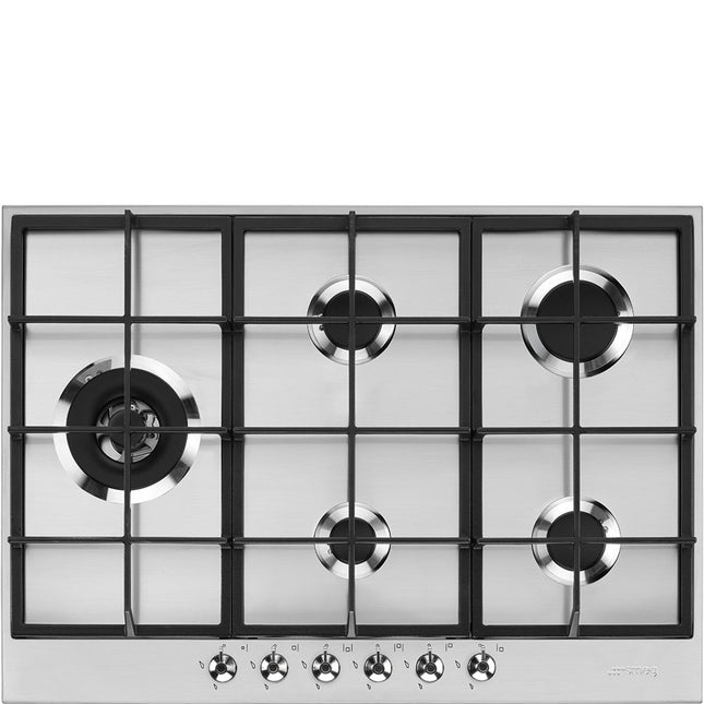 SMEG CLASSIC STAINLESS STEEL GAS HOB 5 BURNER - PX375LSA