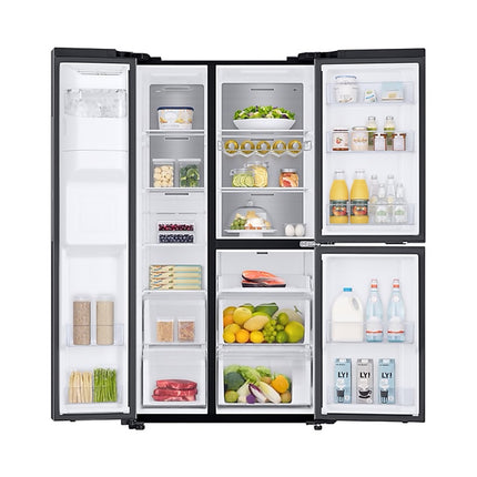 SAMSUNG 602L 3 DOOR PLUMBED WATER & ICE DISPENSER FRIDGE - RS65R5691B4