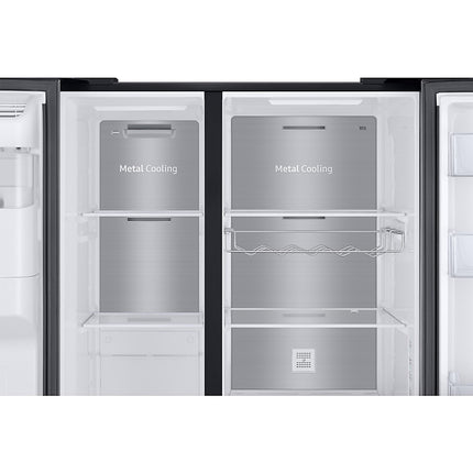 SAMSUNG 602L 3 DOOR PLUMBED WATER & ICE DISPENSER FRIDGE - RS65R5691B4