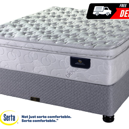 SERTA PERFECT SLEEPER TROPEZ PILLOW TOP FLIP FREE BASE SET