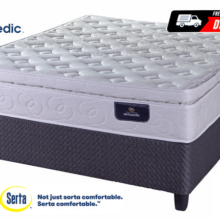 SERTA SERTAPEDIC HAMPSHIRE PILLOW TOP FLIP FREE BASE SET