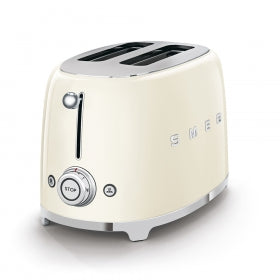 SMEG RETRO STYLE 2 SLICE TOASTER CREAM TSF01CRSA