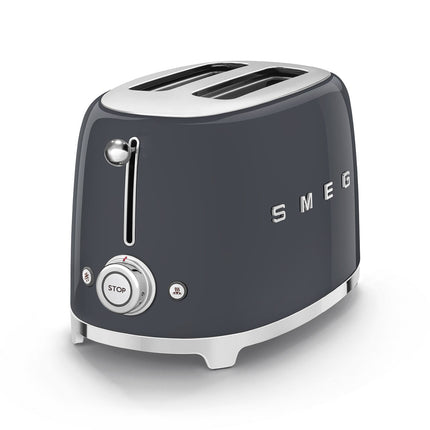 SMEG RETRO 2 SLICE TOASTER GREY TSF01GREU