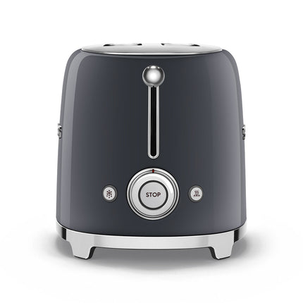 SMEG RETRO 2 SLICE TOASTER GREY TSF01GREU