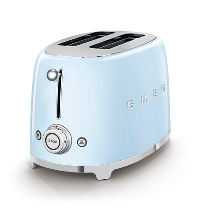 SMEG RETRO STYLE 2 SLICE TOASTER PASTEL BLUE TSF01PBSA