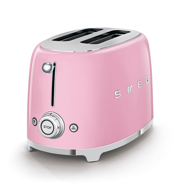 SMEG RETRO 2 SLICE TOASTER PINK - TSF01PKSA