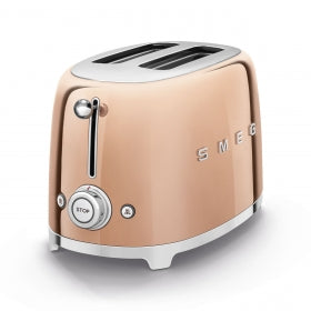 SMEG RETRO 2 SLICE TOASTER ROSE GOLD TSF01RGEU