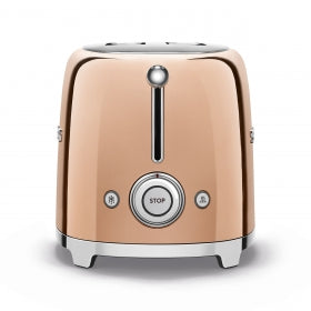 SMEG RETRO 2 SLICE TOASTER ROSE GOLD TSF01RGEU