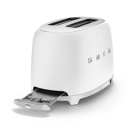 SMEG 2 SLICE MATT WHITE RETRO TOASTER - TSF01WHMEU