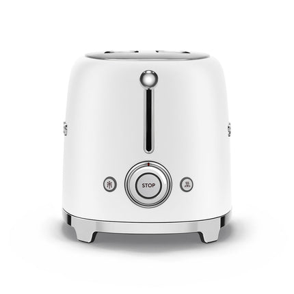SMEG 2 SLICE MATT WHITE RETRO TOASTER - TSF01WHMEU