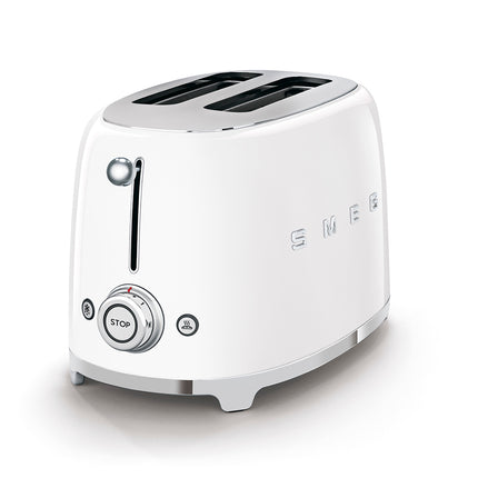 SMEG RETRO 2 SLICE TOASTER WHITE TSF01WHSA
