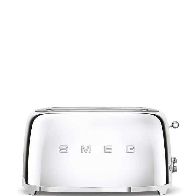 SMEG MIRRORED CHROME RETRO 4 SLICE TOASTER TSF02SSSA