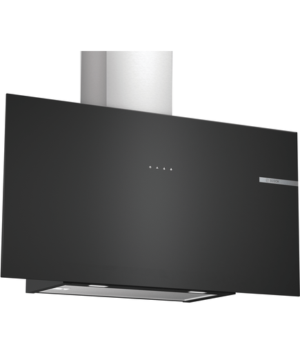 BOSCH 90CM WALL MOUNTED EXTRACTOR BLACK WITH GLASS CANOPY SERIES 4 - DWF95AJ60T