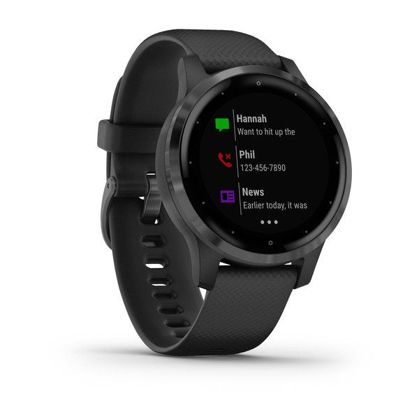 GARMIN VIVOACTIVE 4S GPS SPORT WATCH BLACK WITH SLATE 40MM - 010-02172-12