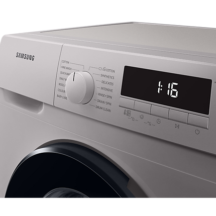 SAMSUNG 8KG FRONT LOADER WASHING MACHINE SILVER - WW80T3040BS