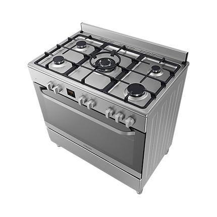 SAMSUNG 90CM 95L 5 GAS BURNER WITH TRIPLE FLAME WOK - NY90T5010SS