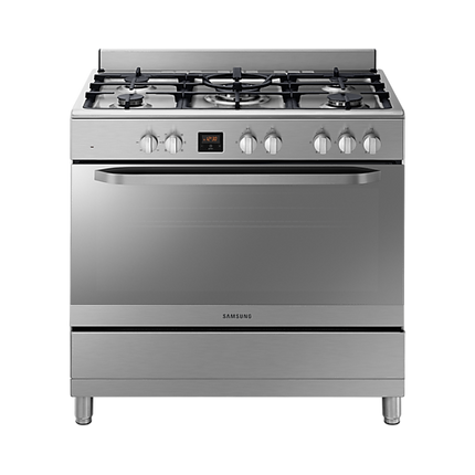 SAMSUNG 90CM 95L 5 GAS BURNER WITH TRIPLE FLAME WOK - NY90T5010SS