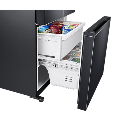 SAMSUNG 470L FRENCH DOOR WITH TWIN COOLING GENTLE BLACK - RF49A5202B1