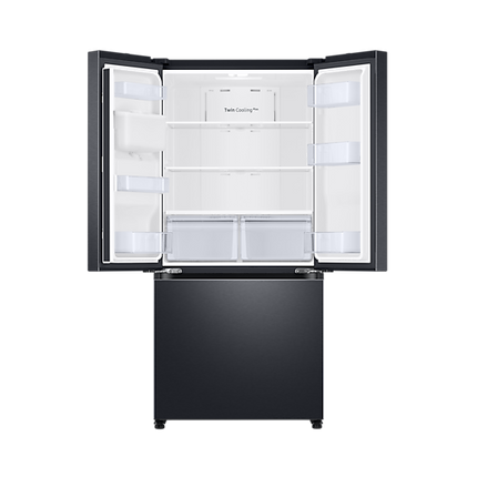 SAMSUNG 470L FRENCH DOOR WITH TWIN COOLING GENTLE BLACK - RF49A5202B1